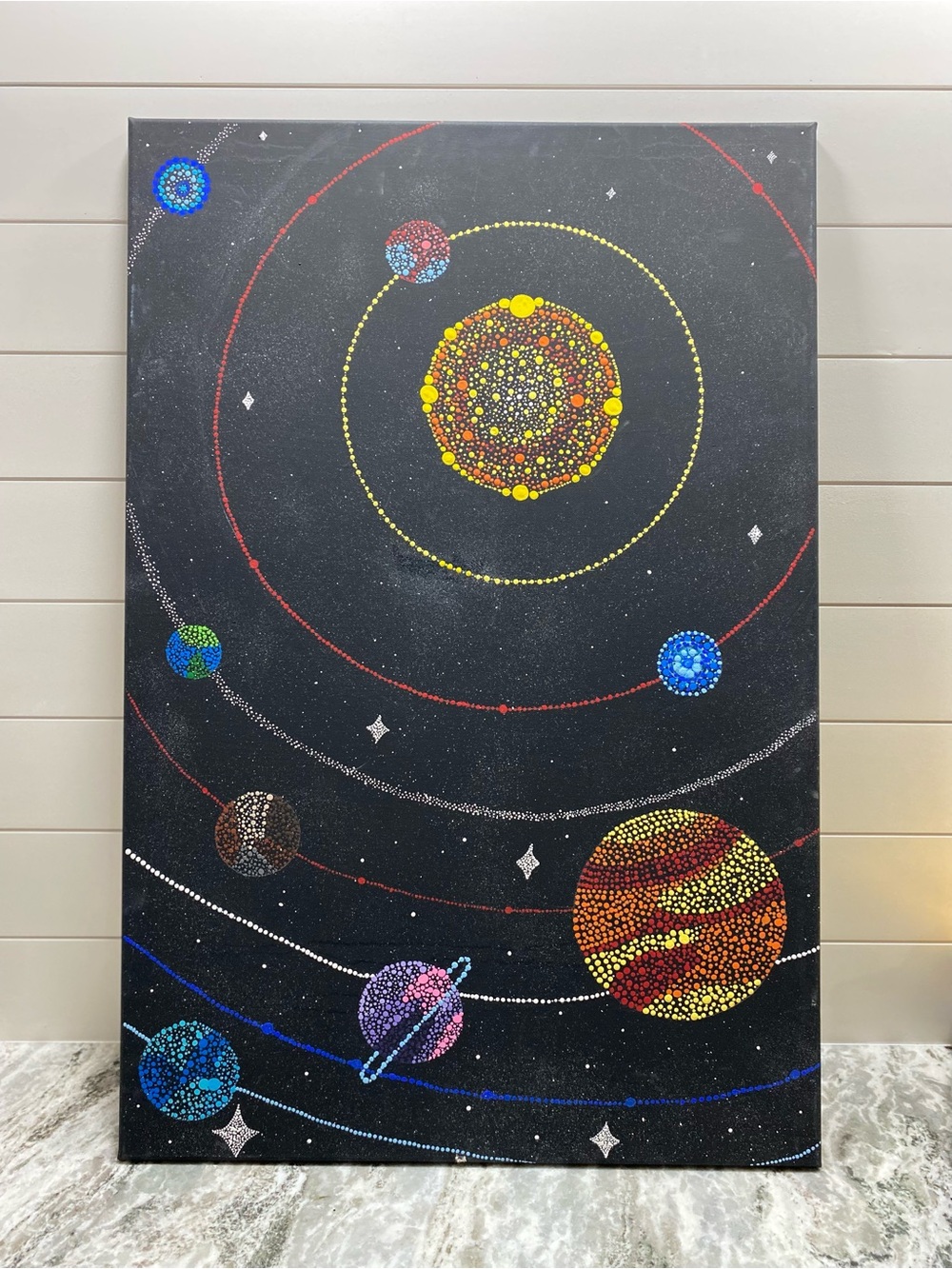 Solar System Dot Painting - Picture 4 of 6